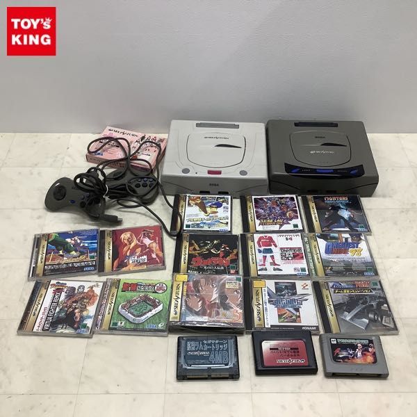 1円〜 訳あり セガサターン 本体、拡張ラムカートリッジ 4MB、ソフト ストリートファイターZERO、ファイターズ メガミックス他