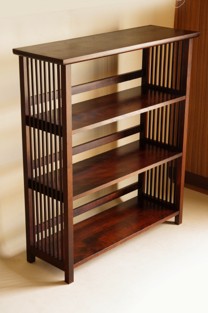 □松本民芸家具 本棚 棚 4段 ミズメ桜 ＃117型 □(本棚)｜売買された