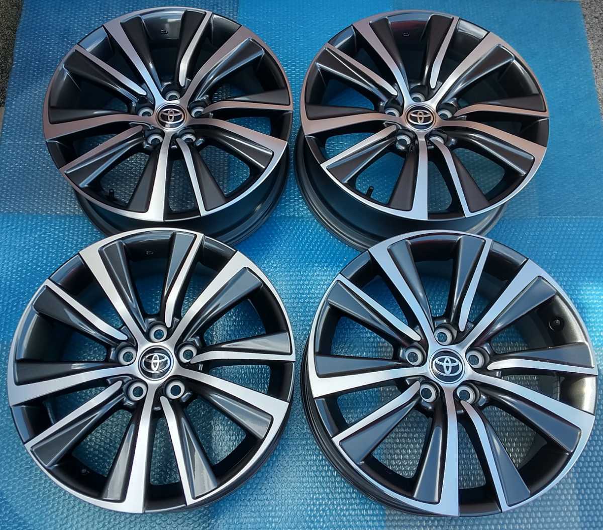 納車前外し 99％新品 傷無し汚れ無しご満足間違いなしの超超極上品 感動レベル！ トヨタ 80系 ハリアー 純正アルミ 4本セット 新車外し
