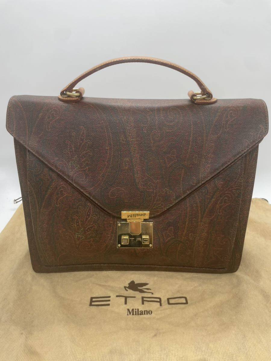 極美品✨️ETRO ショルダーバッグ ペイズリー柄 総柄 PVC 極美品 ETRO