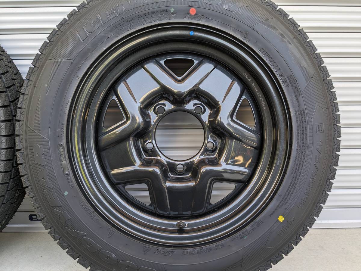 純正ホイール+ スタッドレス JB64 スズキ ジムニー ガンメタ 鉄 