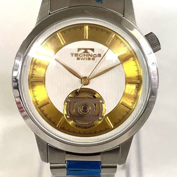 A012-K39-1341◎ TECHNOS テクノス Klassisch クラシッシュ TBKA835 AUTOMATIC 自動巻き メンズ腕時計 21石 稼働②