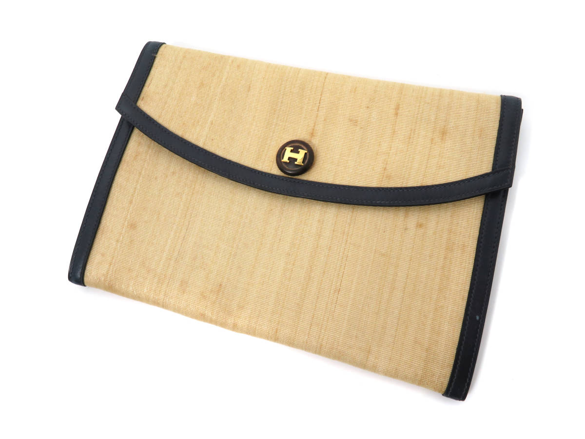 HERMES エルメス Hロゴ ブラック HH1.201 Hウォッチ ゴールド金具 