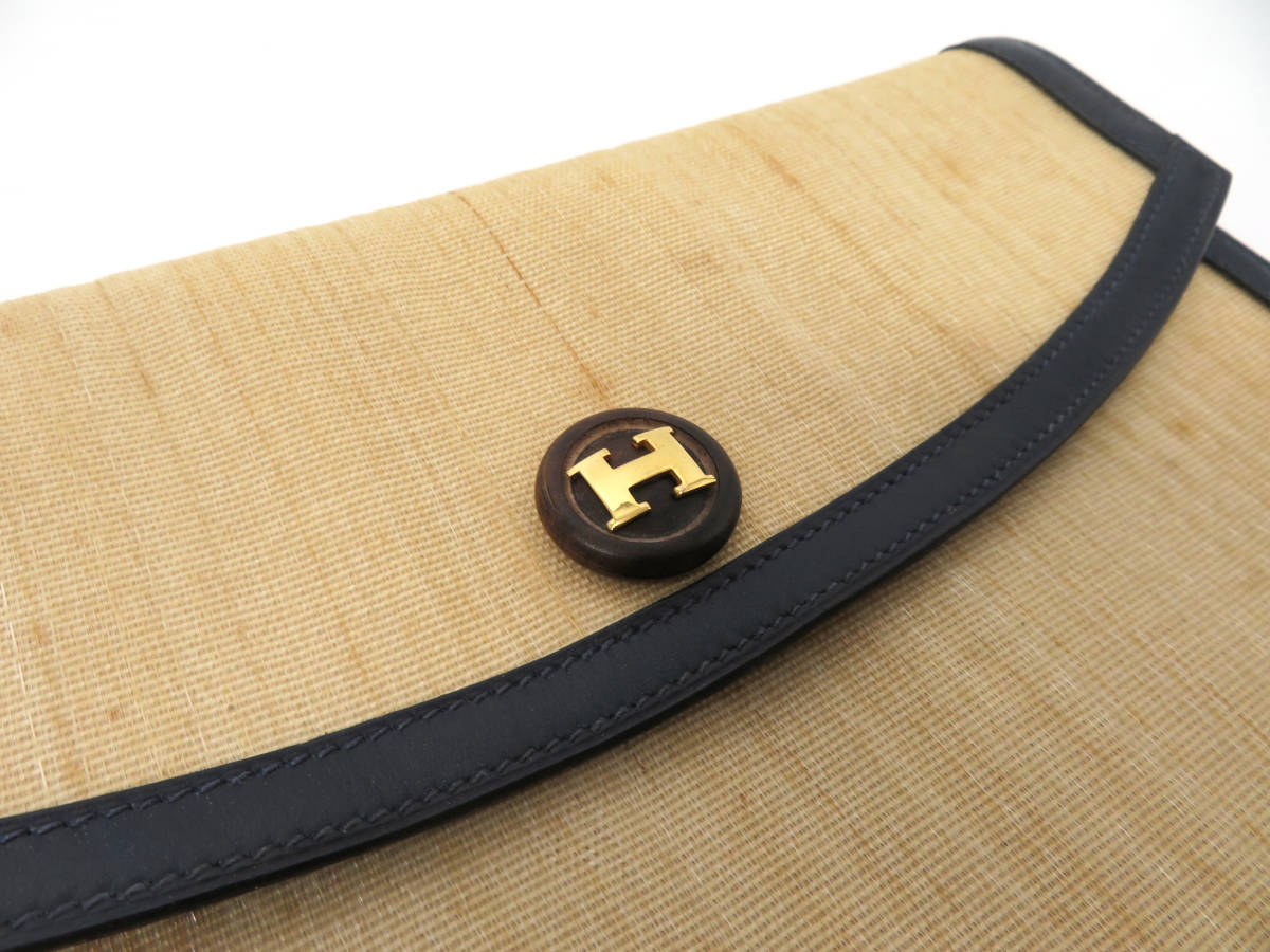 HERMES エルメス Hロゴ ブラック HH1.201 Hウォッチ ゴールド金具 
