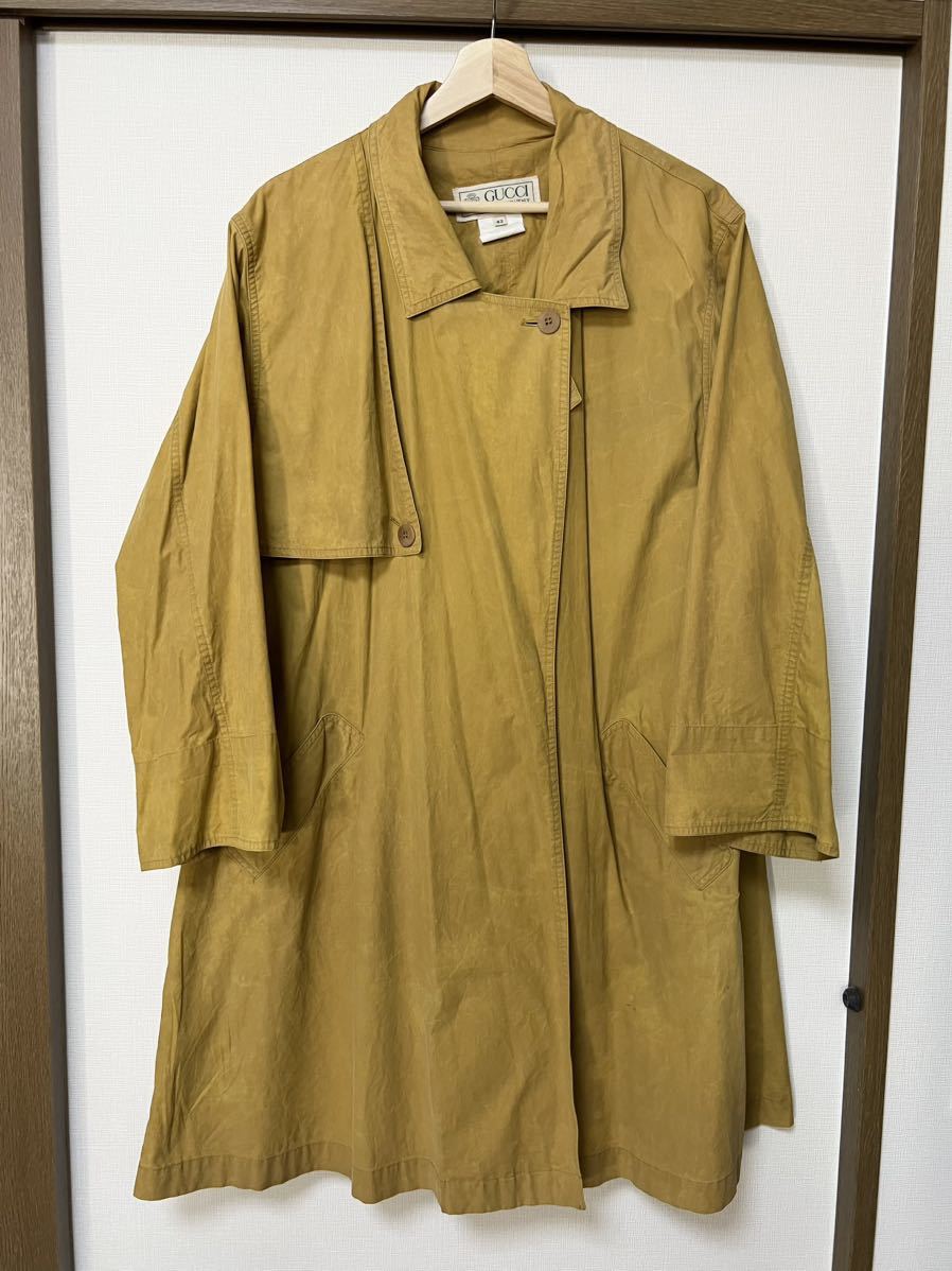 激レア スペシャル 70‘s GUCCI OLD グッチ バルマカーンコート Burberrys バーバリー 一枚袖 ステンカラーコート メンズ