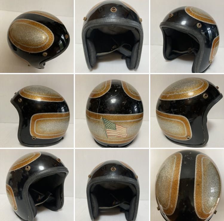 70s ジェットヘルメット□ビンテージヘルメット ラメ BELL BUCO