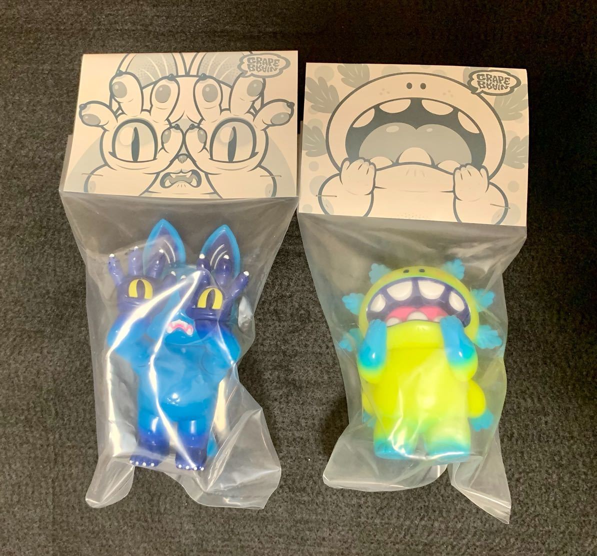 【新品】GRAPE BRAIN ジゴクネコ TTCにぎり & まかろにTTCセット 検) izumonster ZOLLMEN HxS 廣田彩玩所 PUNKDRUNKERS REALHEAD ソフビ_1