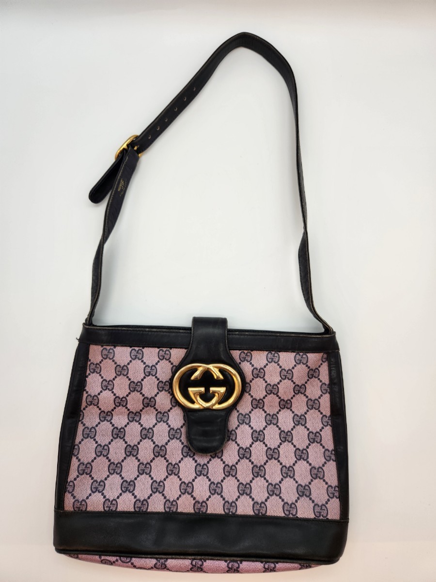 OLD GUCCI GGスプリーム PVC レザー ワンショルダーバッグ オールド
