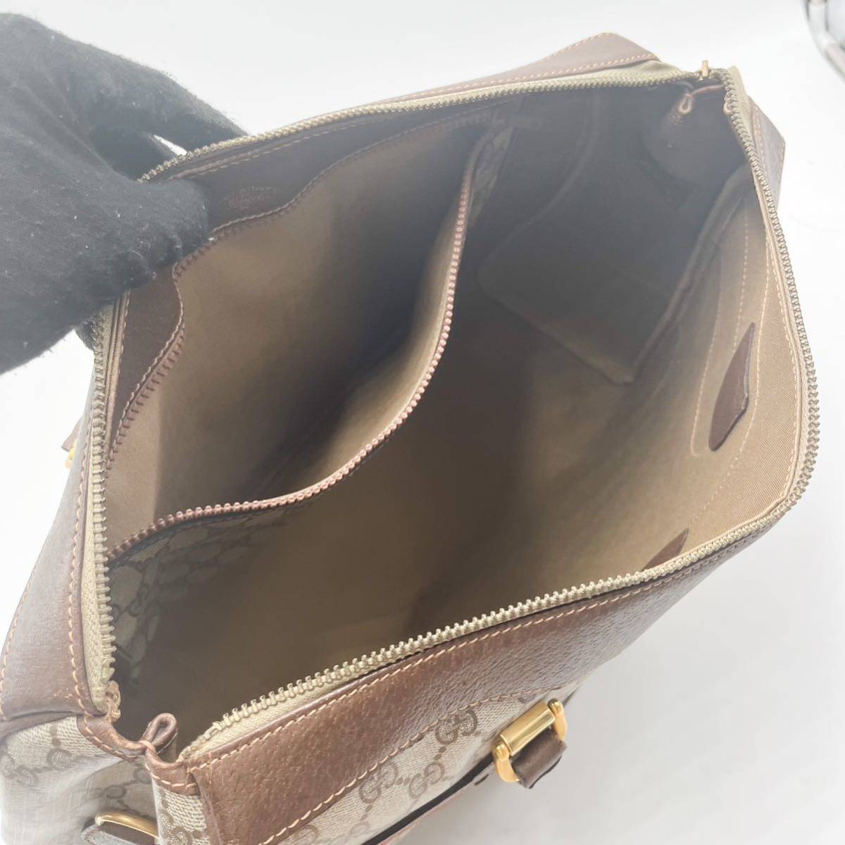 グッチ ボストン ボストンバッグ シェリーライン ブラック黒 ボストン