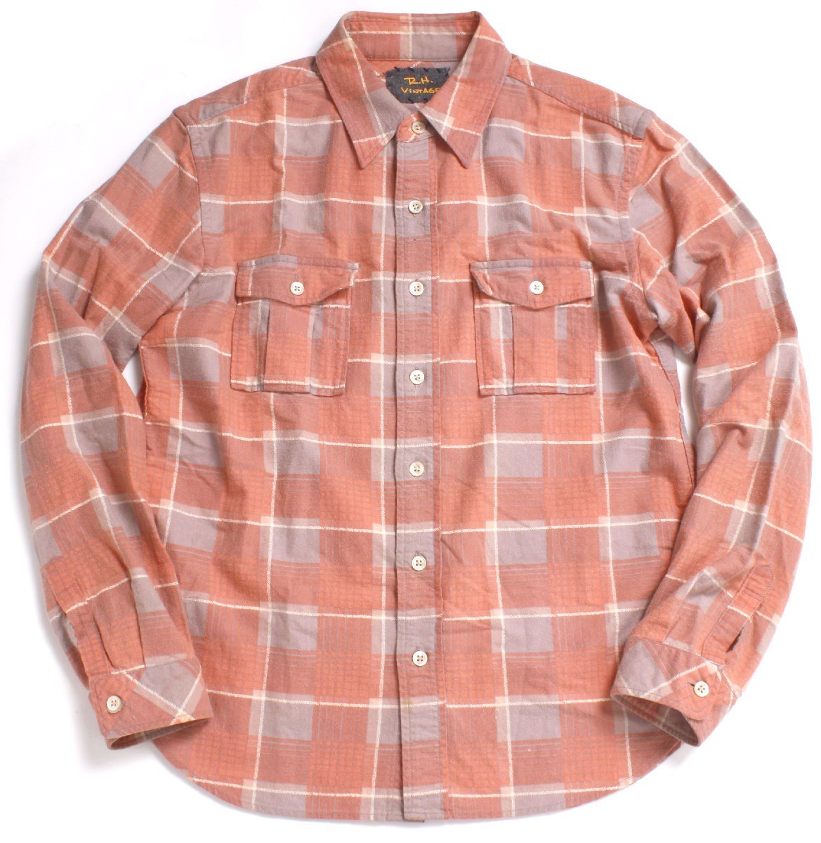 R.H.Vintage フランネルチェックシャツ sizeM ピンク Ron Herman ロンハーマン 長袖 シャツ　