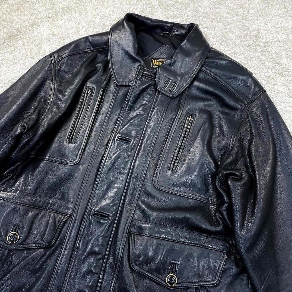 希少ディア（鹿革）スキン 美品【Wind Armor】シカ革 レザー ロング
