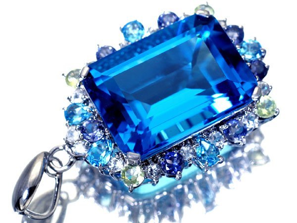 425)ソ付 大粒 スイスブルートパーズ ルース 22.788ct 【公式通販】