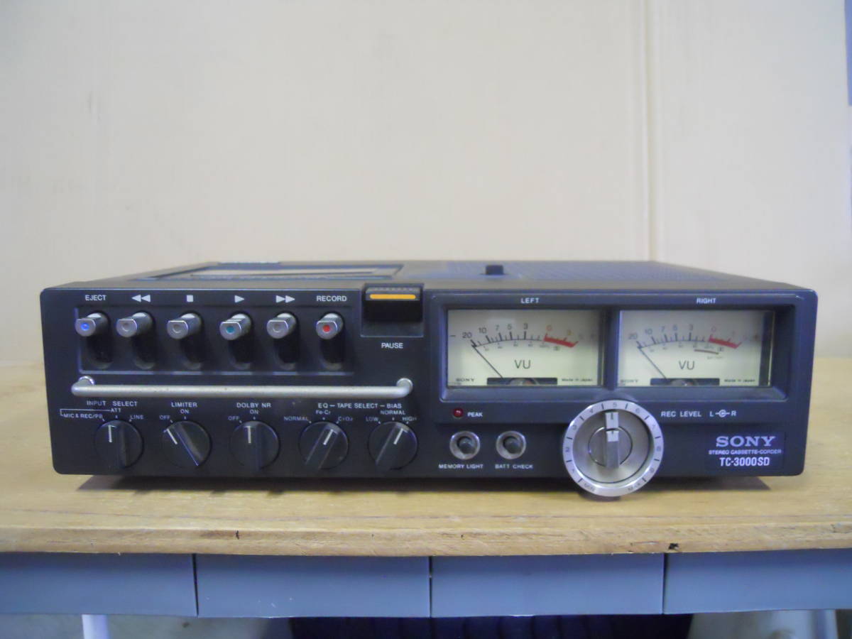 ジャンク品 SONY TC-3000SD ステレオカセットデッキ デンスケ