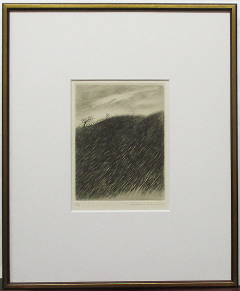 木村茂『馴れ木』エッチング　ed.VI/XV. 鉛筆サイン　額、箱、文書付き　GALLERY SVAXシール