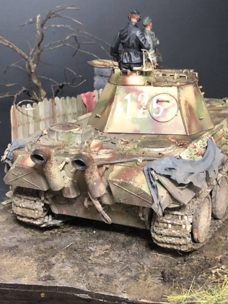 1/35 ドイツ軍 パンター戦車 ジオラマ 完成品 WW2 (完成品)｜売買され