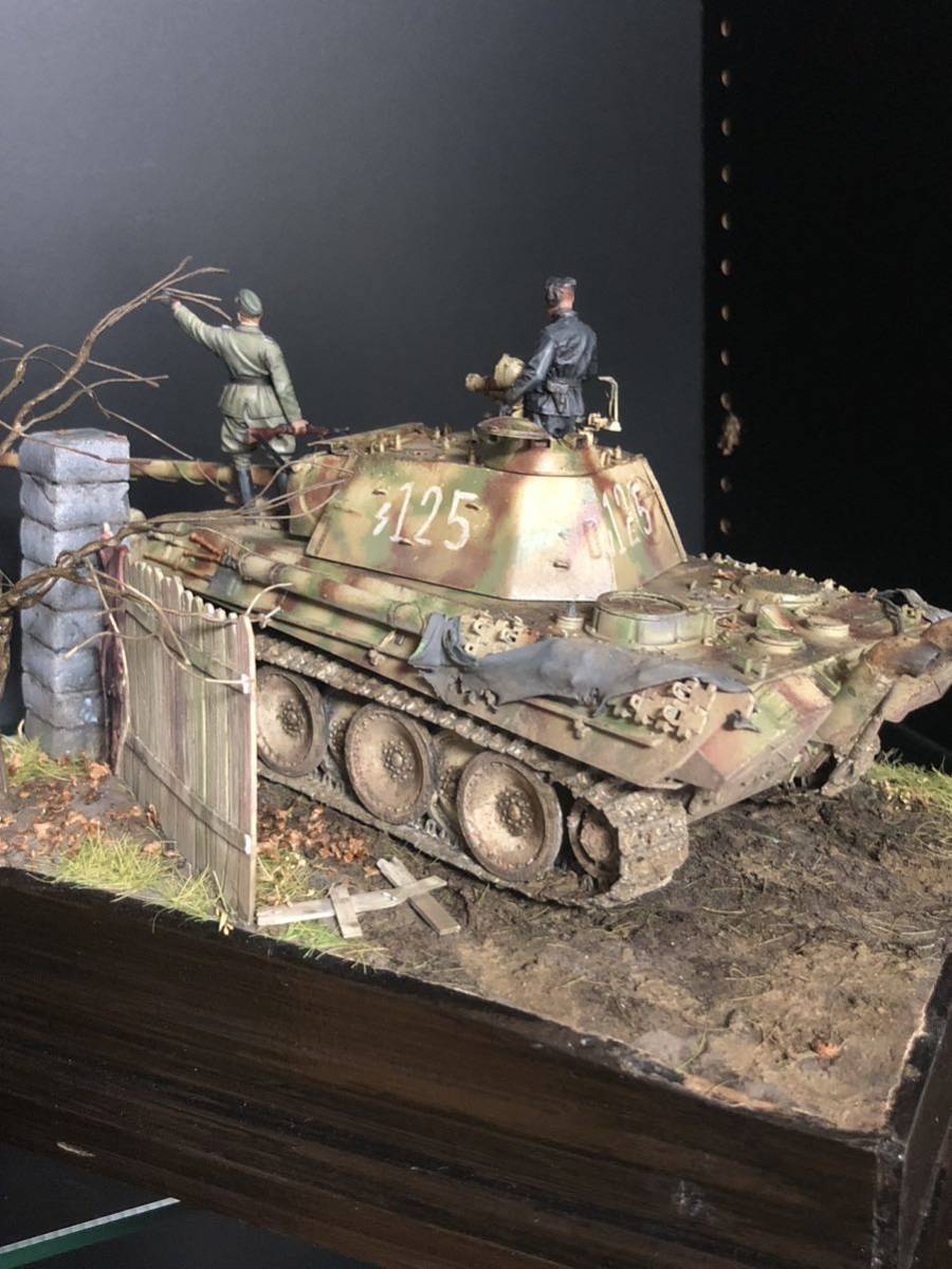 1/35 ドイツ軍 パンター戦車 ジオラマ 完成品 WW2 (完成品)｜売買され