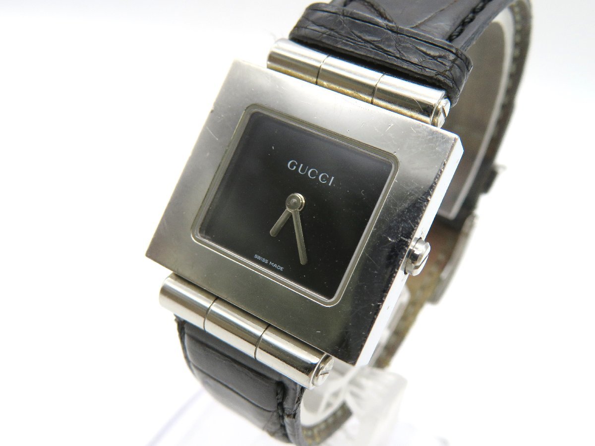 ◆1円◇稼働◇　グッチ　600J　　ブラック　クオーツ　レディース　腕時計　　D36102