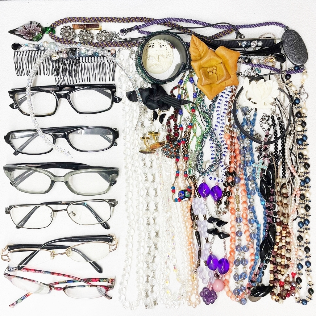 【人気】アクセサリー まとめ 総重量 855g ネックレス ブレスレット ブローチ 天然石 パール パワーストーン 卸 レディース/CY73-16