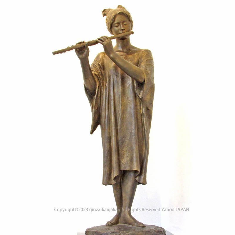 GINZA絵画館】田中 昭 大型ブロンズ彫刻像「春の序曲」約100cm・1992