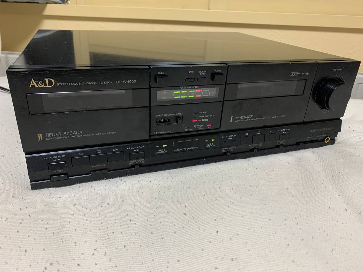 ♪A&D ステレオダブルカセットデッキ DT-W4000 中古/動作品