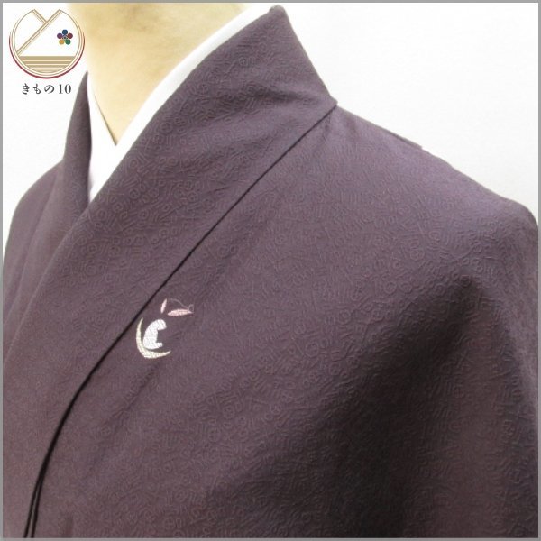 ★着物10★ 1円 逸品!! 絹 小紋 兎 月うさぎ 飛び柄 かわいい♪ 袷 身丈162cm 裄65cm [同梱可] ☆☆☆☆