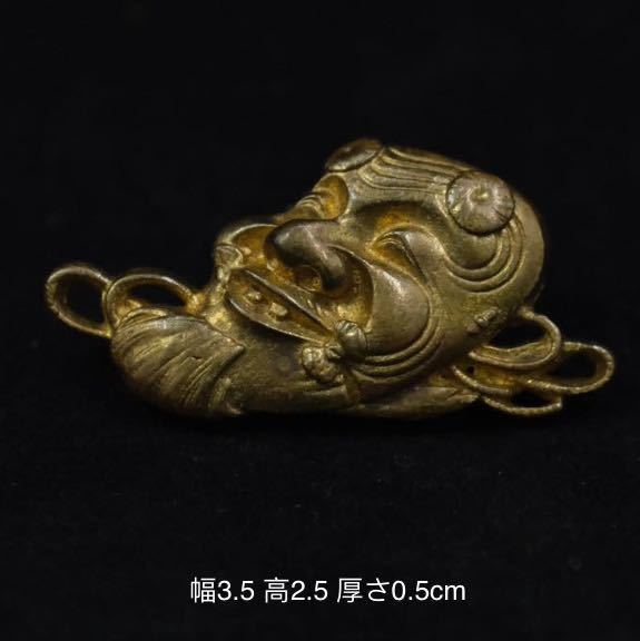 葉】A05 時代武具 刀具 縁頭 目貫 能面（2） 獅子（2） 共箱 縁頭