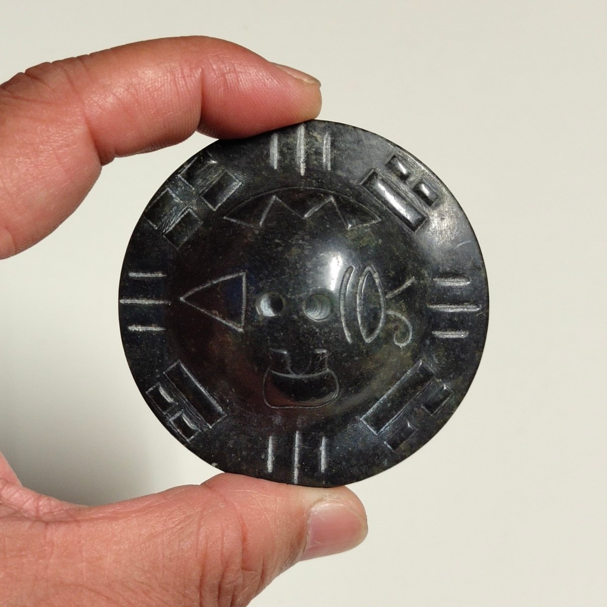 中國古董，古玉器，稀少，貴重 中国美術玉琮緑新石器時代良渚文化紀元前2500年頃 玉璧