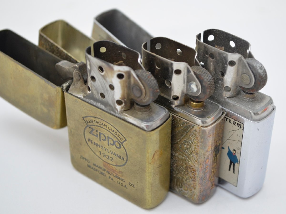 オイルライター | ジッポー デザイン 1円 未使用 ザ・ビートルズ ロゴ