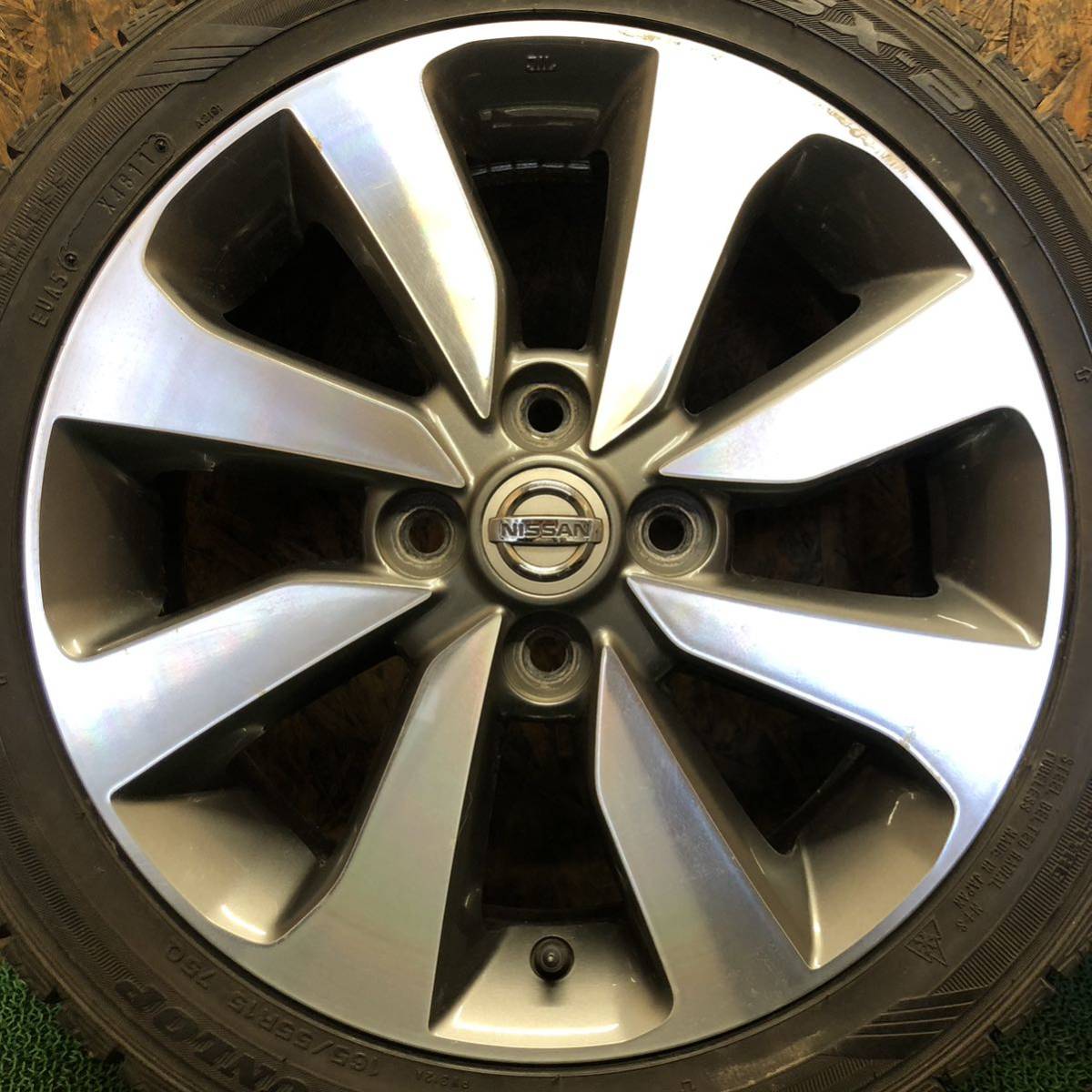 日産 デイズルークス純正 15×4.5J 100/4H 国産極上バリ山タイヤ付き X 