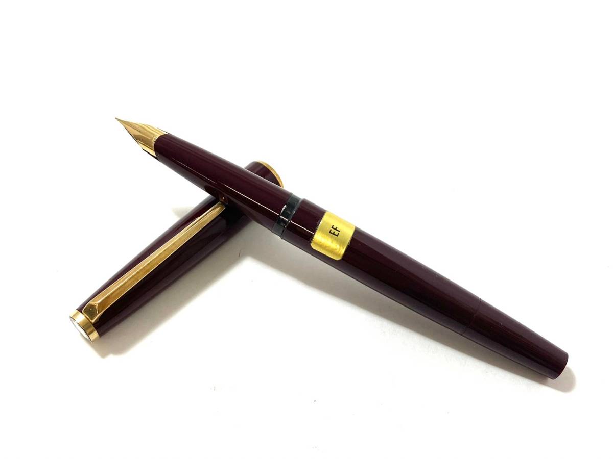 □(2) MONTBLANC/モンブラン 320 ペン先 585 万年筆 ボルドー 筆記用具
