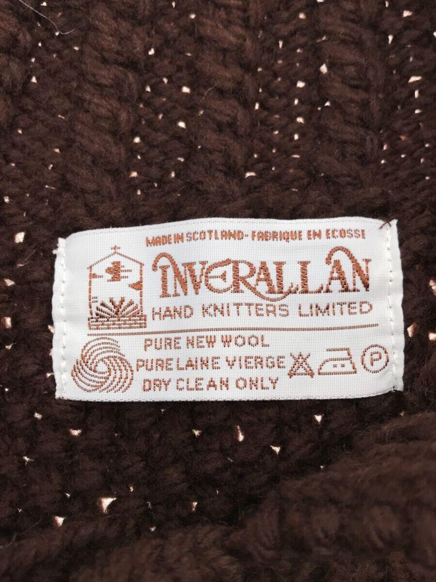 INVERALLAN◇茶タグ/ニットカーディガン/ブラウン/ウール INVERALLAN