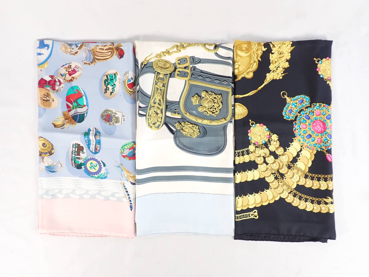 HERMES エルメス スカーフ まとめ3点 88cm×88cm ファッション小物 ブランド品