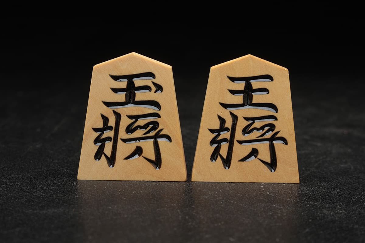 JI417 将棋道具【越山作/水無瀬】美品 本黄楊(薩摩黄楊) 将棋駒・彫駒 四十一個 駒袋 仕舞駒箱付・銘駒 天童特産 御将棋駒_5