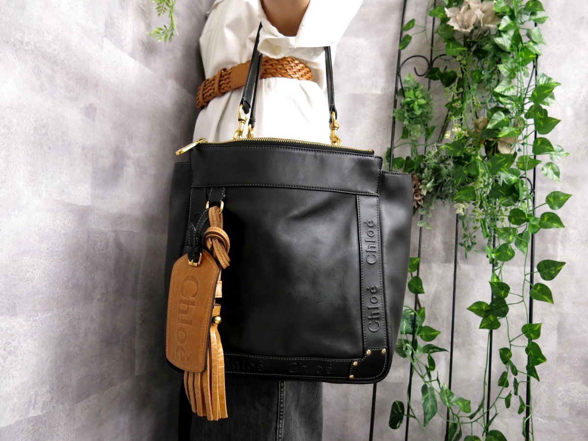 ○超美品○Chloe クロエ○エデン○カーフ レザー 本革○トート バッグ 