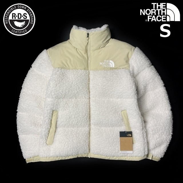 1円～!売切!【正規新品】THE NORTH FACE◆SHERPA NUPTSE JACKET ボア ダウンジャケット シェルパ ヌプシ US限定 モコモコ(S)白 190122-175