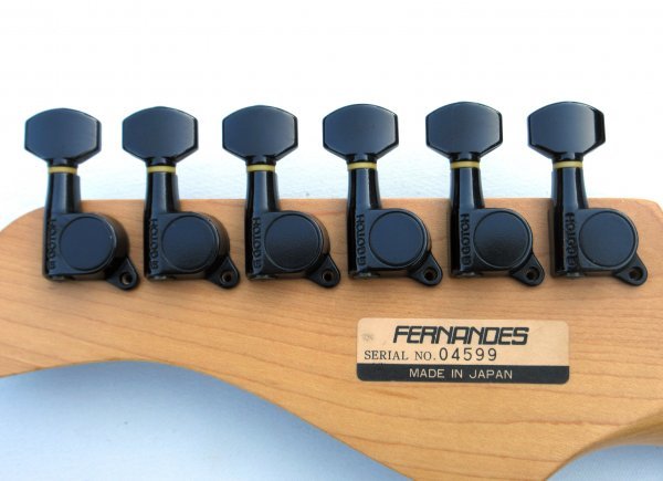 FERNANDES フェルナンデス GOTOH製6連ペグ 汎用タイプ 黒 程度良し 90