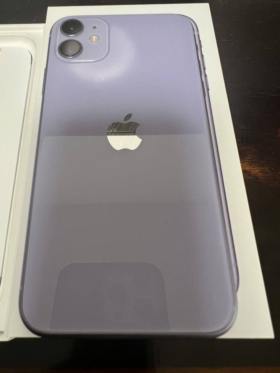 iPhone 11 パープル128GB simフリー MWM52J/A美品 Apple iPhone 11