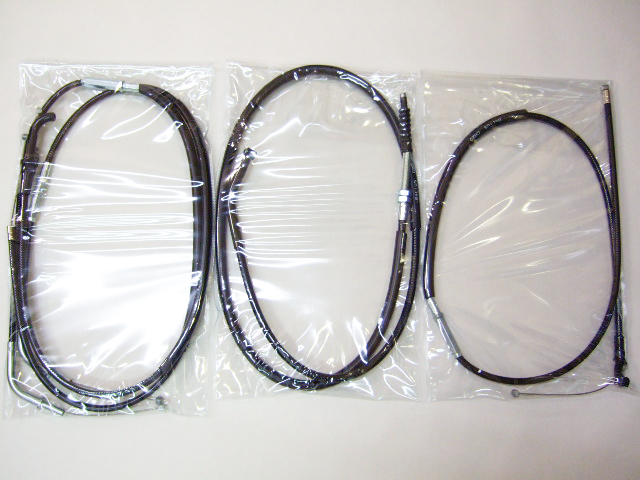 バリオス250 ブラックワイヤーセット 10cmロング 新品