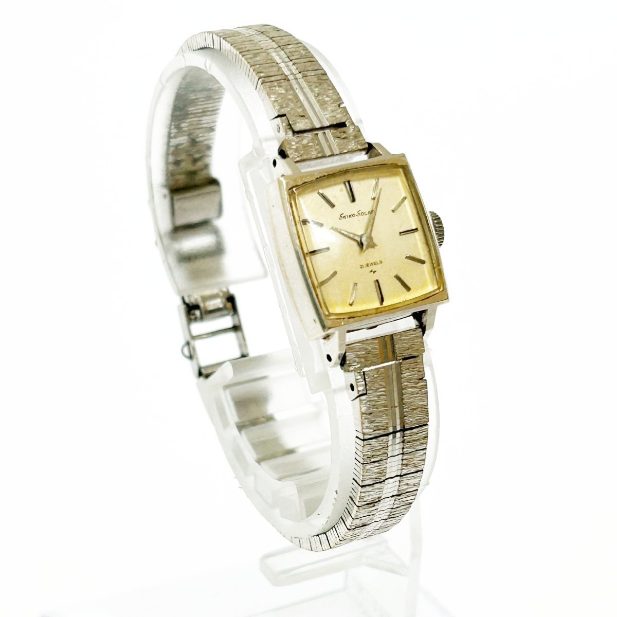 セイコー 10-8150 SEIKO - SOLAR ソーラー 14KWG 手巻き 21石 Yahoo 