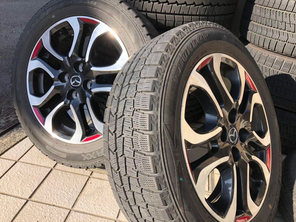 掘*︎様 16インチ スタッドレスタイヤ　デミオ純正ホイールセット ☆MAZDA デミオ純正☆16インチスタッドレスタイヤホイールSET☆185
