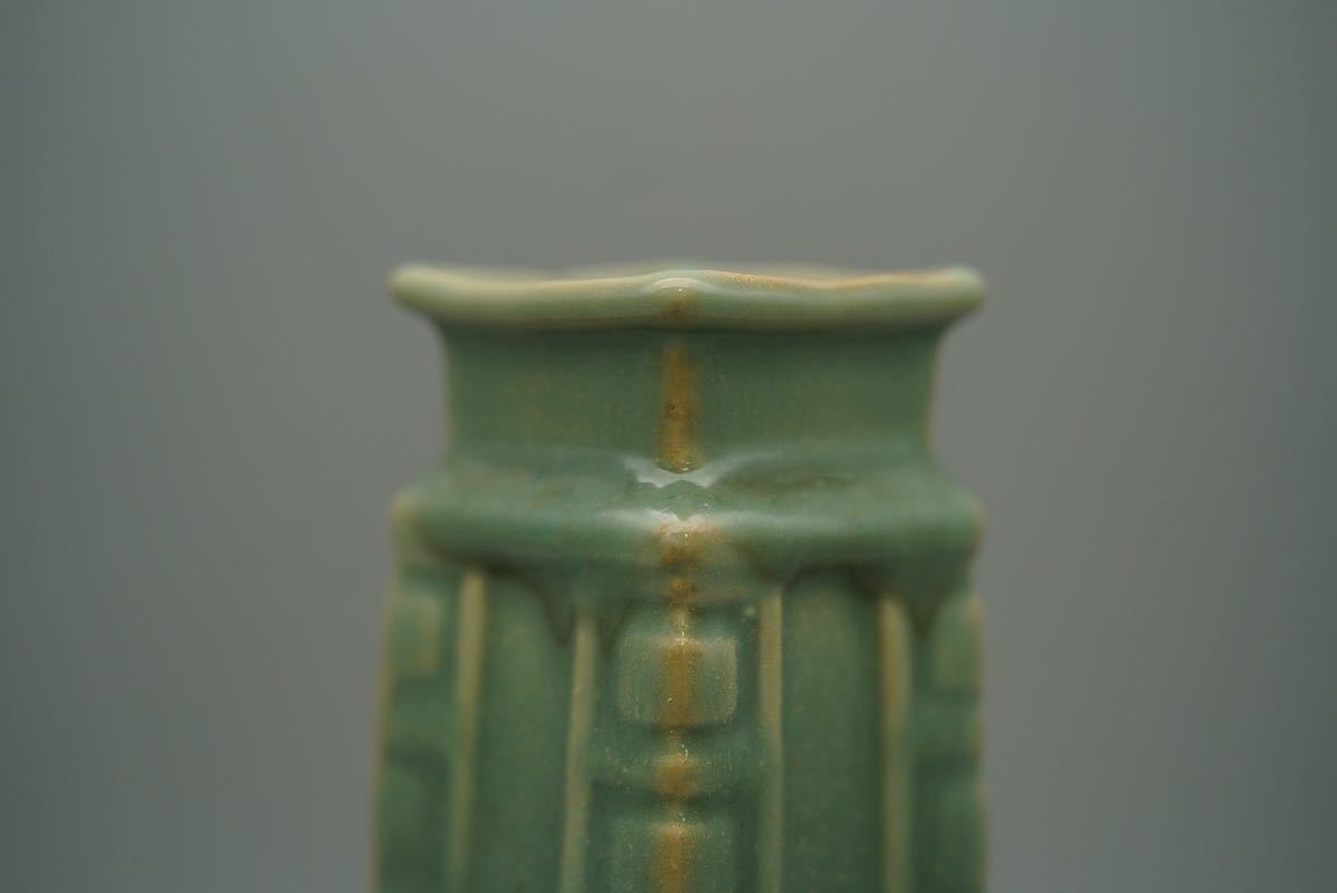 中国 古玩 古美術 青磁 花瓶 龍泉窯 時代物 高さ 19.5cm | CONTRALINEA.NET