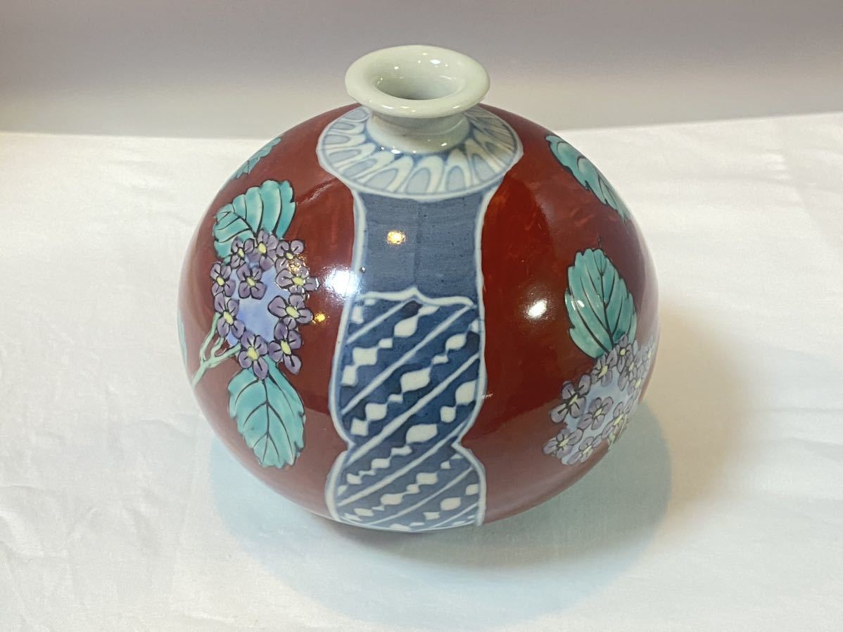 有田焼 花瓶 五代 陶器(伊万里、有田)｜売買された 染錦 佐藤走波 佐藤