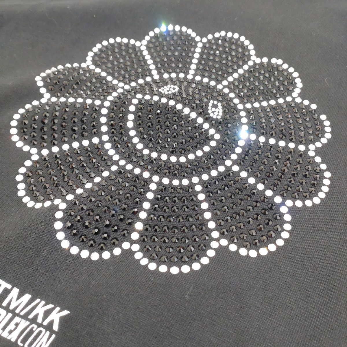 USA製　村上隆　ComplexCon　フラワーパーカー　ラインストーン　S TM/KK COMPLEXCON パーカー サイズXL ブラック ラインストーン 花