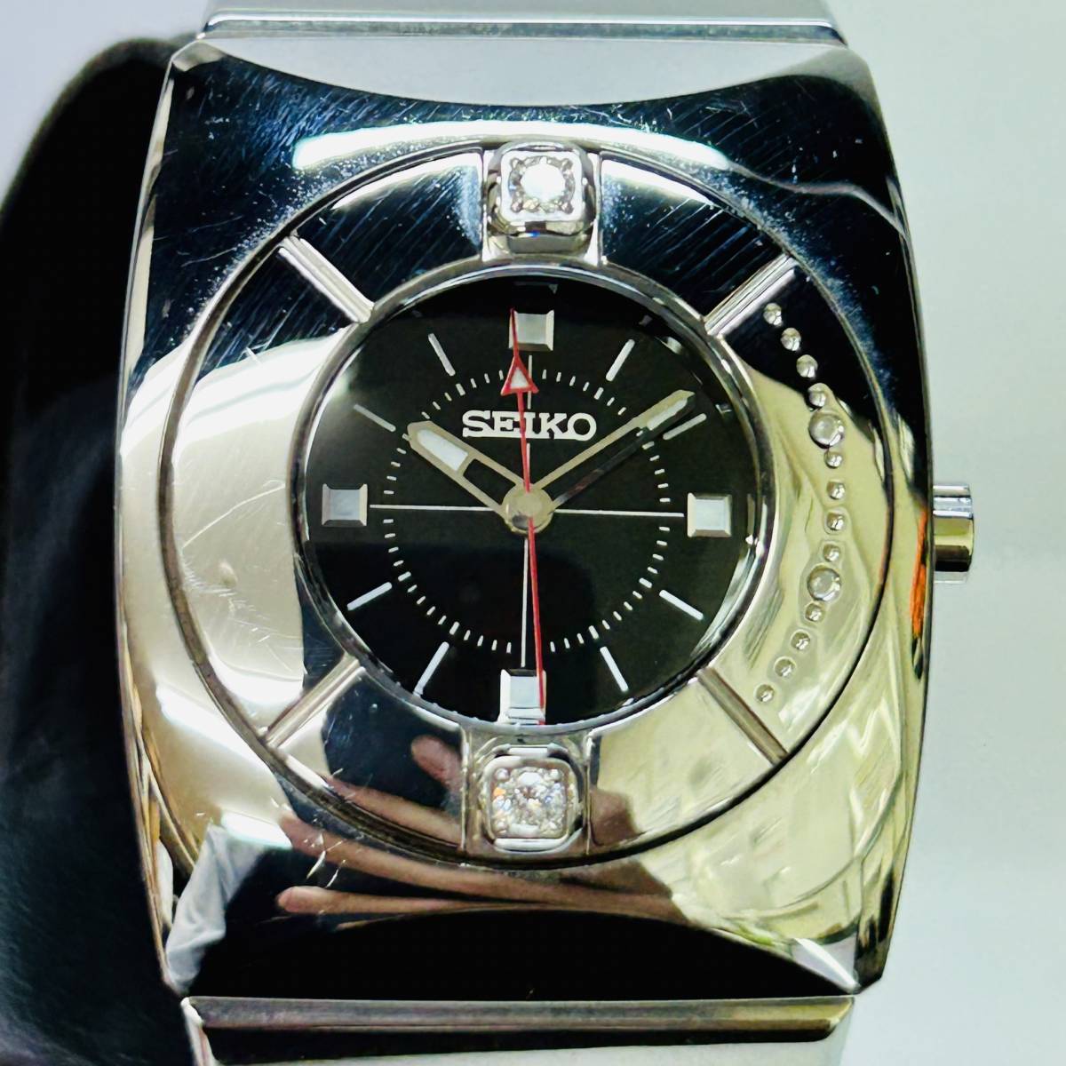 キャンプ用品まとめ売り K-24770】SEIKO レディース 腕時計 4J45-0AA0 クオーツ 2Pダイヤモンド