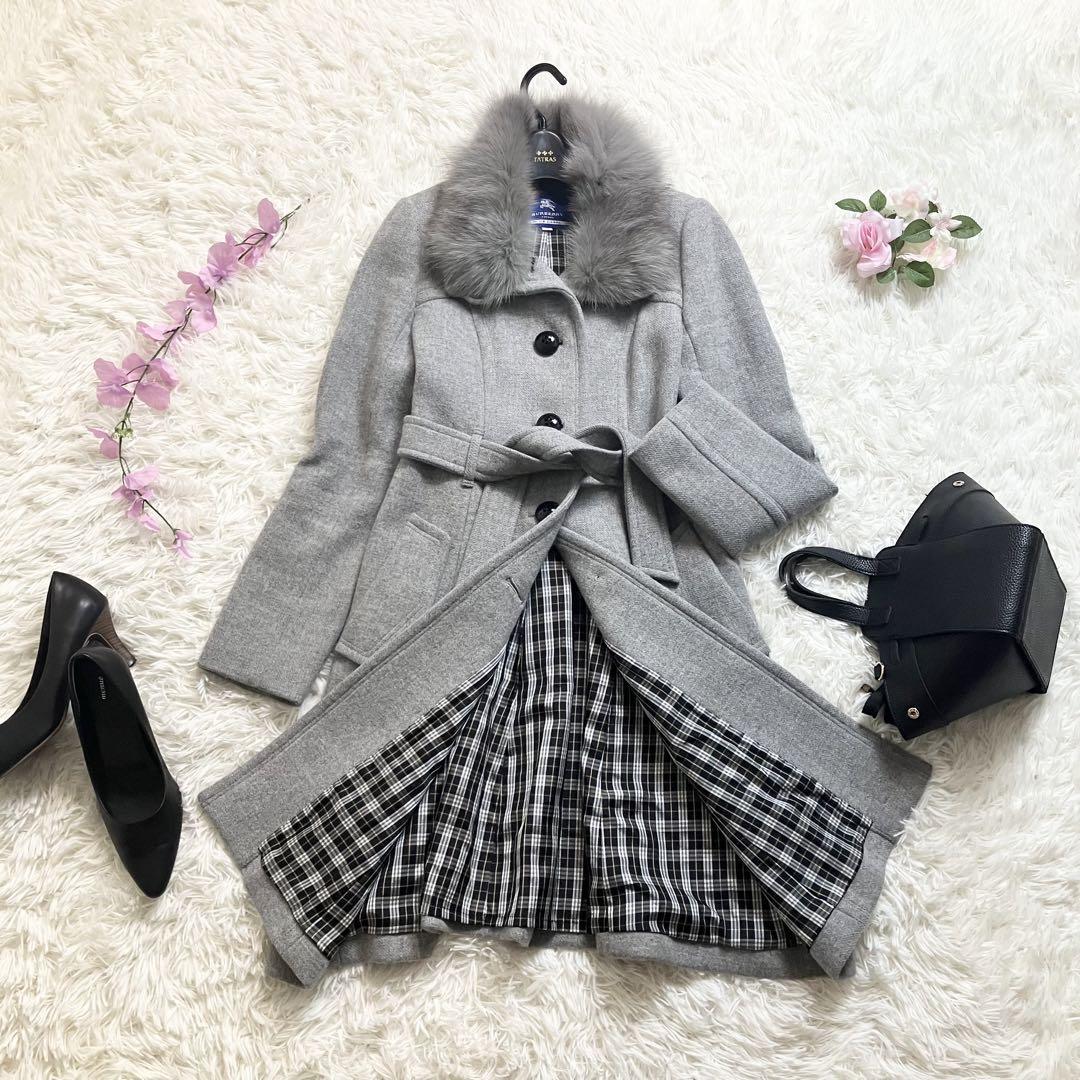 BURBERRY BLUE LABEL】 ロングコート 40/L ノバチェック バーバリー