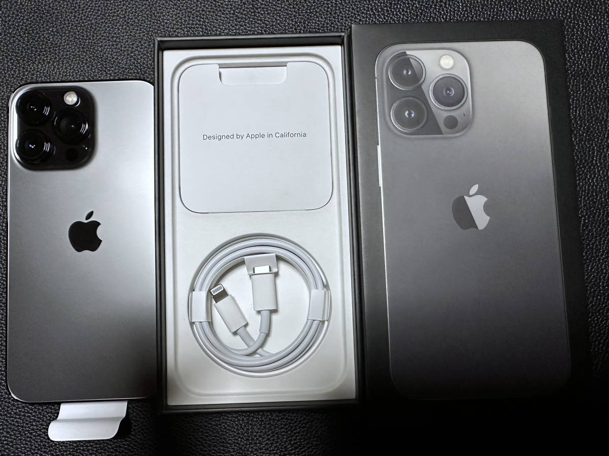 超美品 Apple iphone13pro 1TB グラファイト (グレー 黒系) SIMフリー 