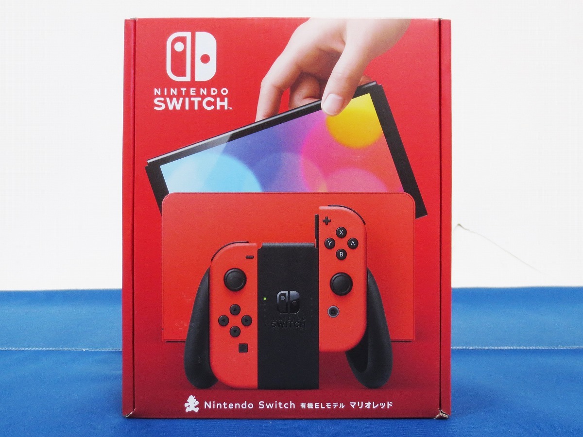 1円～★未使用☆Nintendo Switch本体≪10≫ 有機ELモデル マリオレッド ニンテンドースイッチ ※付属品完備※ (3772)