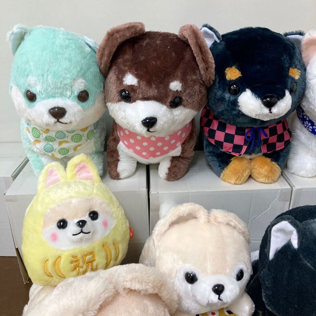 RK623) 豆しば三兄弟 ぬいぐるみ 大量セット まとめ売り 現状品 BIG