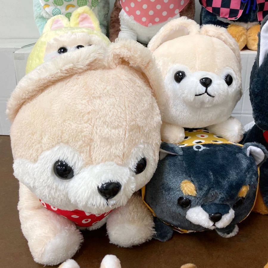 RK623) 豆しば三兄弟 ぬいぐるみ 大量セット まとめ売り 現状品 BIG