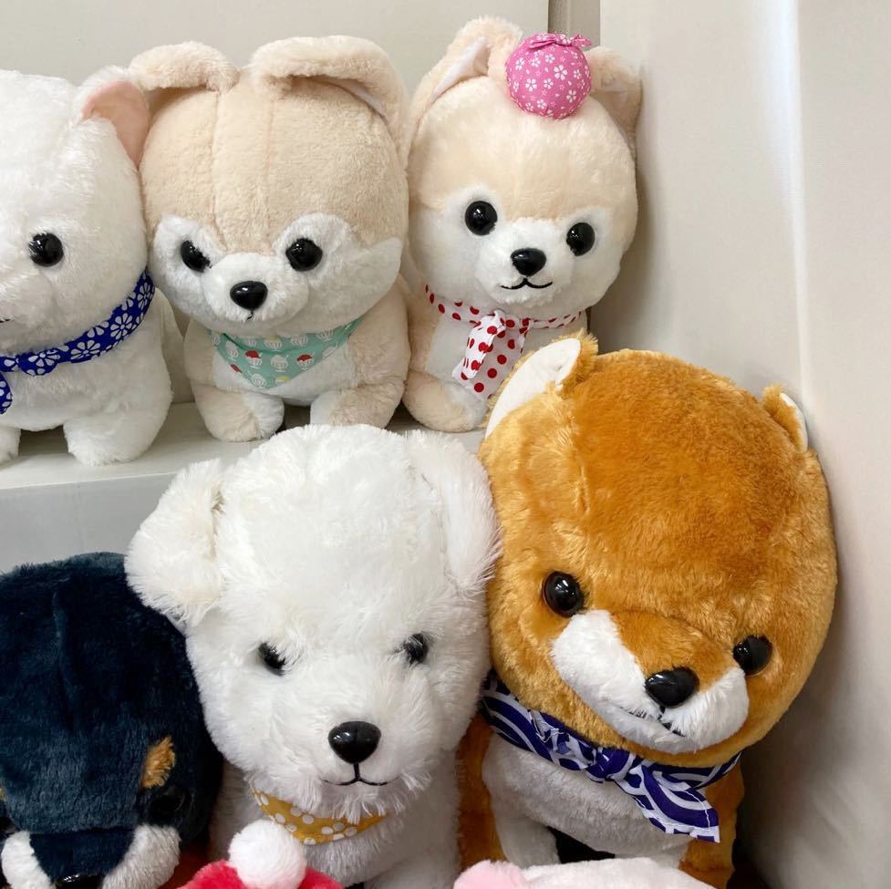 RK623) 豆しば三兄弟 ぬいぐるみ 大量セット まとめ売り 現状品 BIG